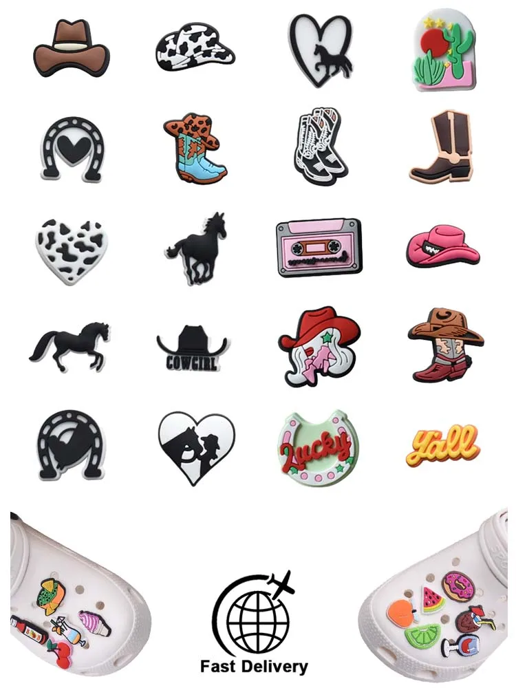 1Pcs PVC Cowboy for Croc Charm DIY Shoes Accessories Badge Women Clogs Buckle Kids Pins Decoration Jeans Wristbands Dropshipping
1Pcs PVC Cowboy for Croc Charm DIY Shoes Accessories Badge Women Clogs Buckle Kids Pins Decoration Jeans Wristbands Dropshipping