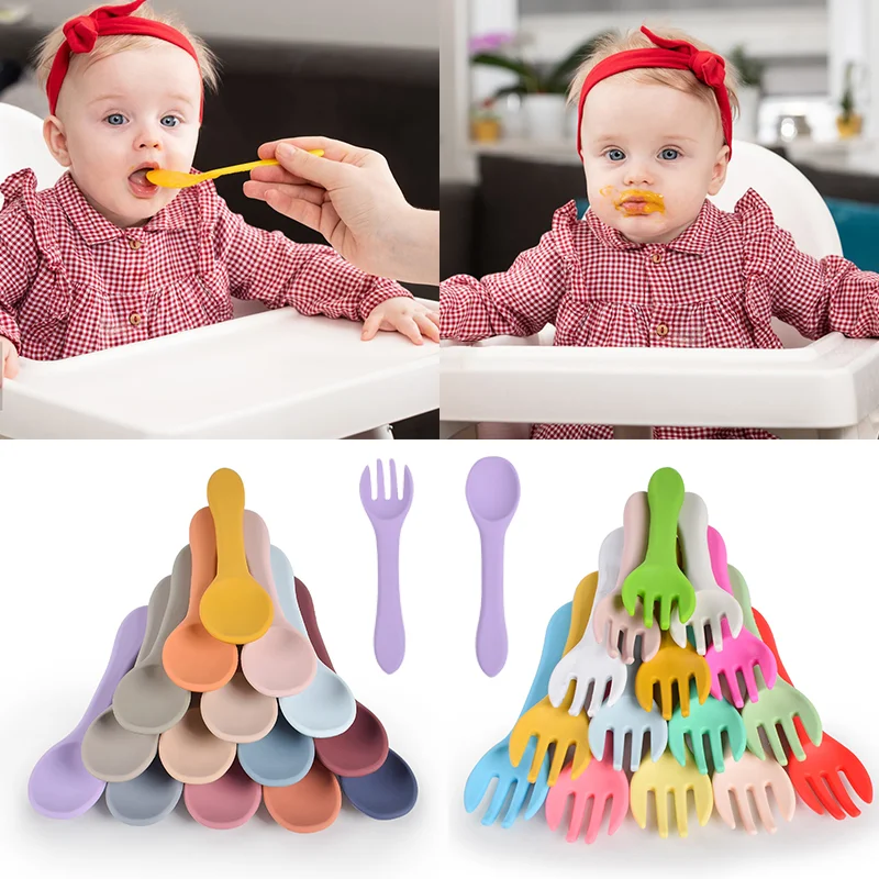 2PCS Baby Food Grade Silicone Spoon Fork Set Baby Feeding Spoon Toddlers Infant Fork Feeding Accessories BPA Free Baby Tableware
2PCS Baby Food Grade Silicone Spoon Fork Set Baby Feeding Spoon Toddlers Infant Fork Feeding Accessories BPA Free Baby Tableware