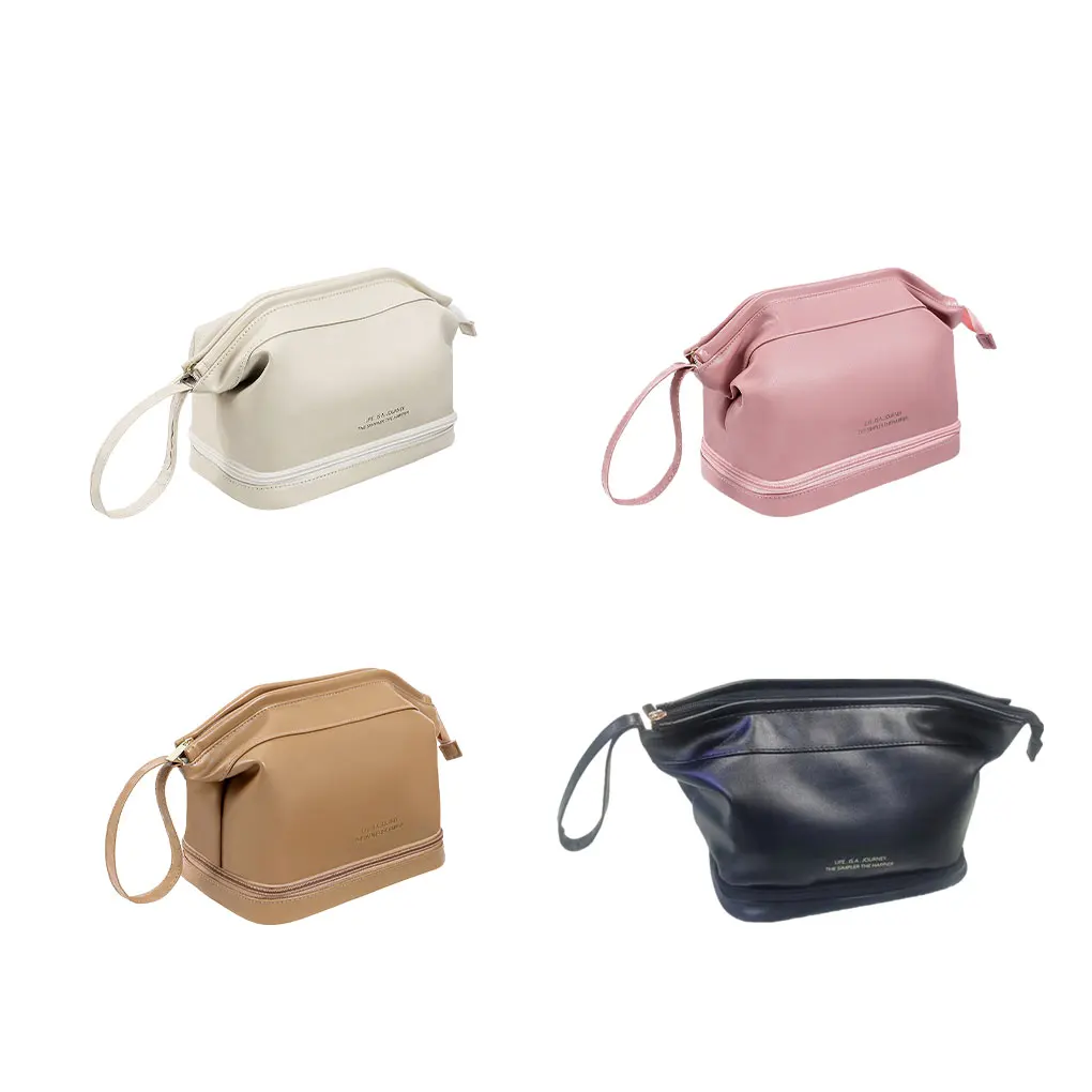 PU Waterproof And Durable Makeup Bag With Big Opening Exquisite Craft Large Capacity Cosmetic Bag
PU Waterproof And Durable Makeup Bag With Big Opening Exquisite Craft Large Capacity Cosmetic Bag