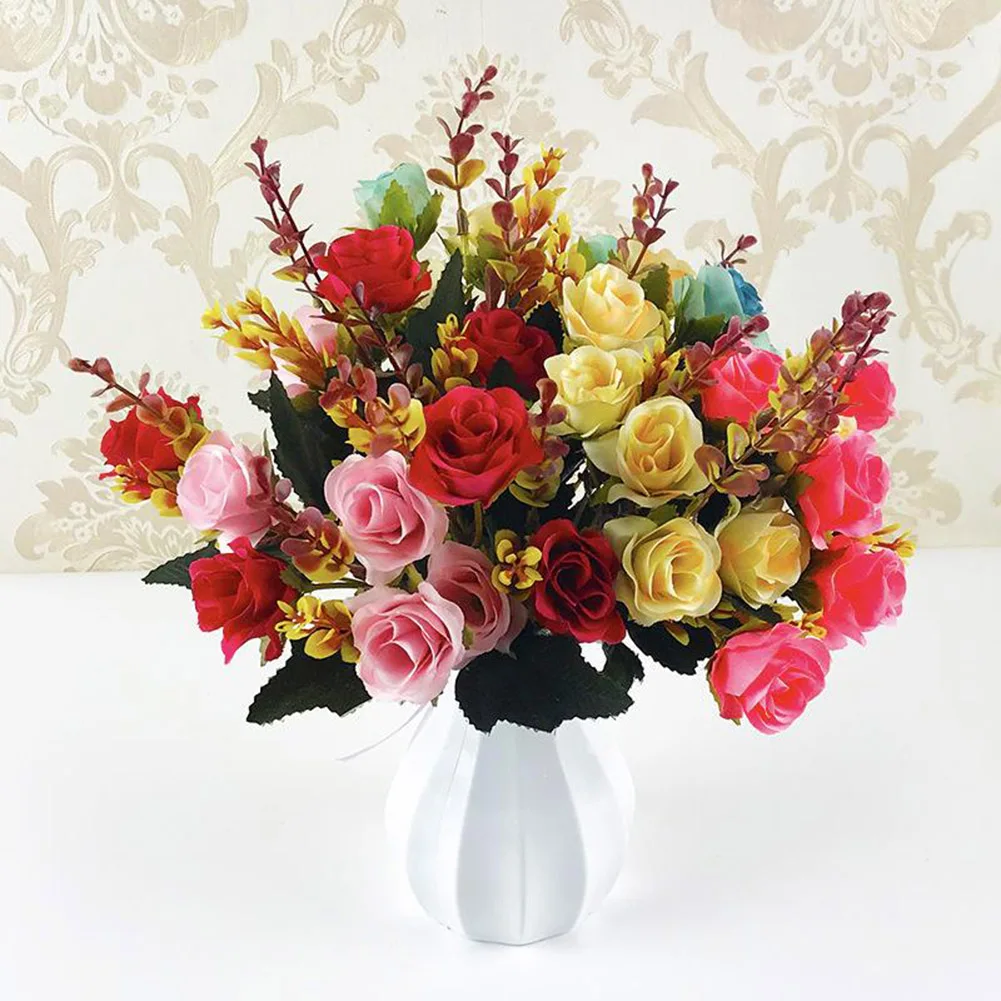 36cm 12 Heads Artificial Silk Rose Flower Bunch Bouquet Fake Flowers Festival Supplies Home Decor Bouquet Home Decor Gift
36cm 12 Heads Artificial Silk Rose Flower Bunch Bouquet Fake Flowers Festival Supplies Home Decor Bouquet Home Decor Gift
