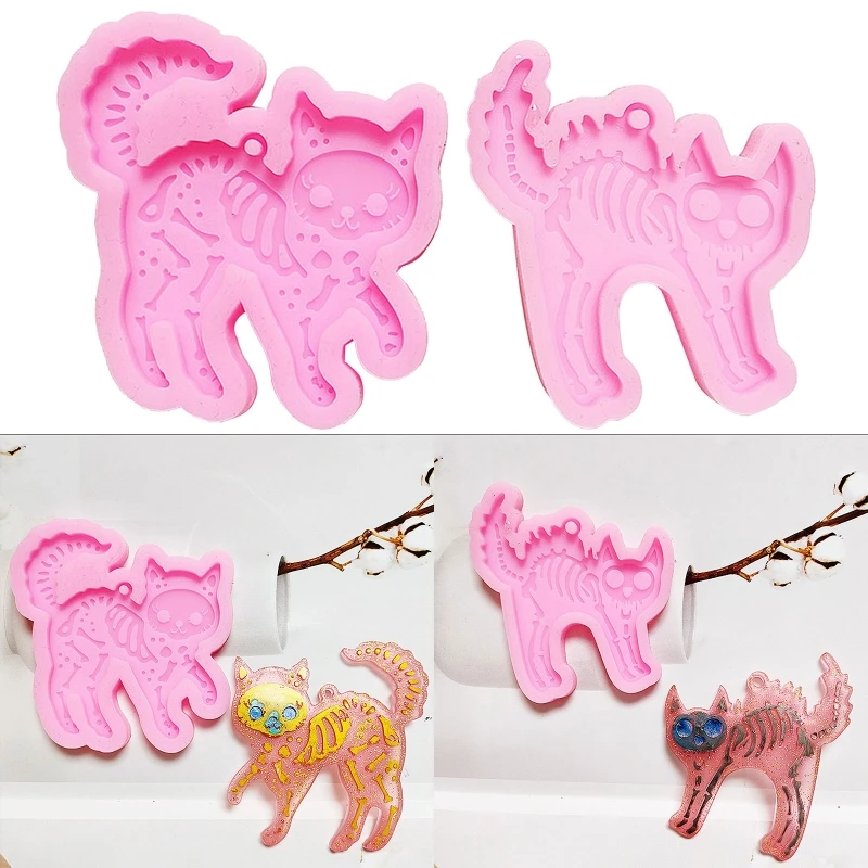 2Pcs Skeleton Cat Keychain Epoxy Resin Mold Handmade Hanging Pendants Silicone Mould DIY Crafts Jewelry Necklace Home Decor
2Pcs Skeleton Cat Keychain Epoxy Resin Mold Handmade Hanging Pendants Silicone Mould DIY Crafts Jewelry Necklace Home Decor