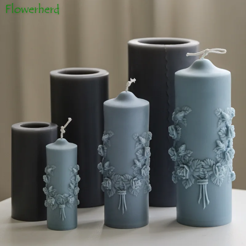 Carved Cylindrical Candle Mold Simple European Cylindrical Embossed Candle Silicone Molds Candle Making Supplies Home Decoration
Carved Cylindrical Candle Mold Simple European Cylindrical Embossed Candle Silicone Molds Candle Making Supplies Home Decoration