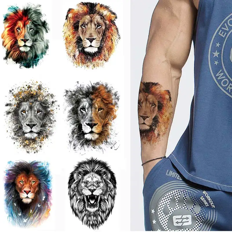 Temporary Tattoos for Men Animals Lion Waterproof Tattoo Sticker Fake Tattoo for Women Body Art Tatoos for Leg Arm Sleeve
Temporary Tattoos for Men Animals Lion Waterproof Tattoo Sticker Fake Tattoo for Women Body Art Tatoos for Leg Arm Sleeve