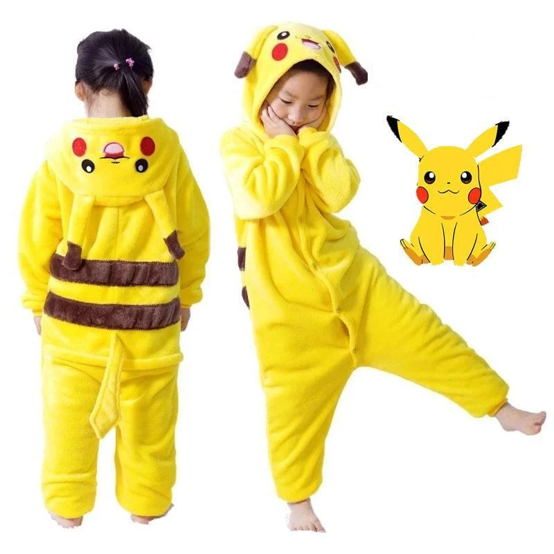 Pokemon Pikachu Plush Flannel Pajamas Anime One-Piece Suit Long-Sleeved Winter Soft Warm Home Clothes Casual Children Gifts
Pokemon Pikachu Plush Flannel Pajamas Anime One-Piece Suit Long-Sleeved Winter Soft Warm Home Clothes Casual Children Gifts