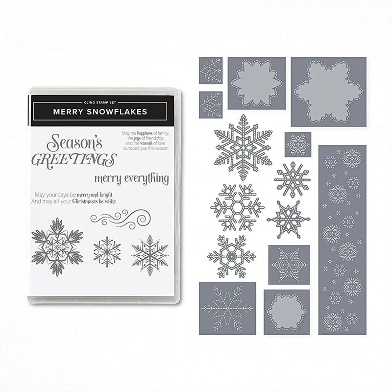 Christmas Snowflake Clear Stamps Cutting Dies For DIY Scrapbooking Cards Photo Album Paper Card Craft Supplies
Christmas Snowflake Clear Stamps Cutting Dies For DIY Scrapbooking Cards Photo Album Paper Card Craft Supplies