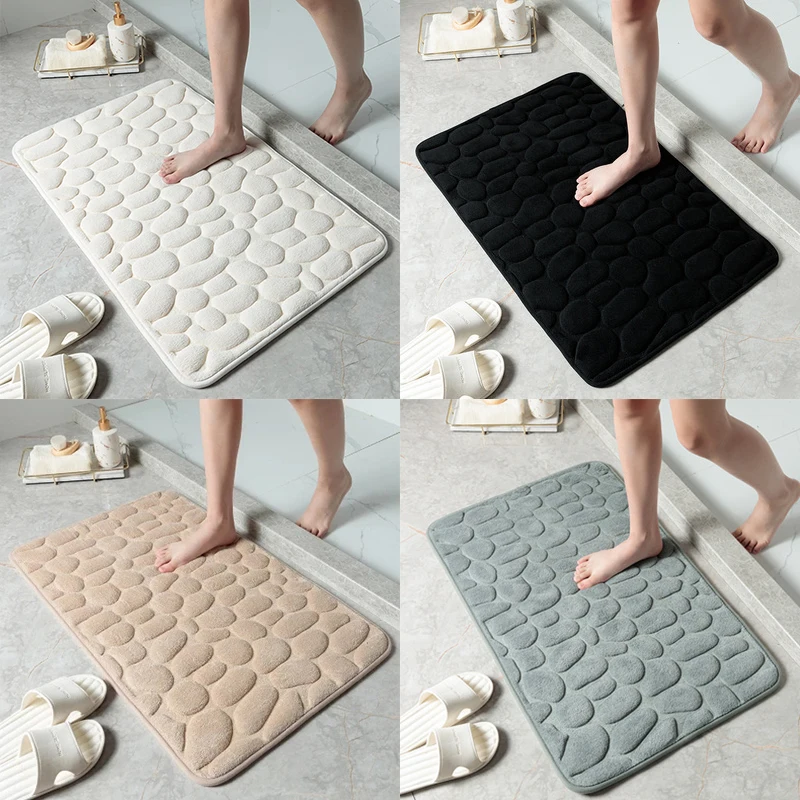 Non-Slip Bath Mat Cobblestone Embossed Bathroom Carpet Shower Room Doormat Memory Foam Absorbent Floor Mat Rugs For Home
Non-Slip Bath Mat Cobblestone Embossed Bathroom Carpet Shower Room Doormat Memory Foam Absorbent Floor Mat Rugs For Home
