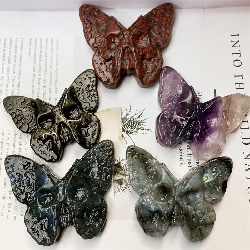 Natural Crystal Handmade Carved Butterfly Skull Polished Animal Powerful Statue For Home Decoration Gift 1pcs
Natural Crystal Handmade Carved Butterfly Skull Polished Animal Powerful Statue For Home Decoration Gift 1pcs