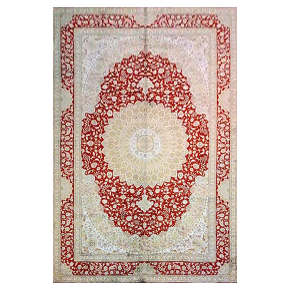 Persian Carpet Traditional Hand Knotted Oriental Silk Carpet Persian Medallion Living Room Carpet Size 6'X9'
Persian Carpet Traditional Hand Knotted Oriental Silk Carpet Persian Medallion Living Room Carpet Size 6'X9'