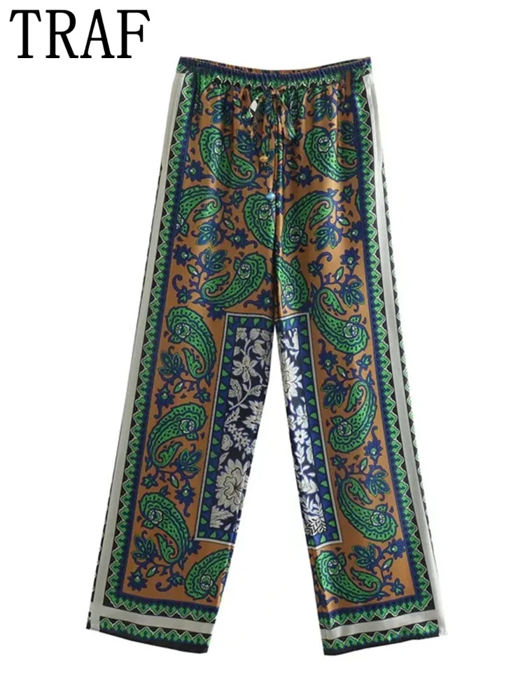 NWOMN Print Pants For Women 2022 Baggy Wide Leg Pants Woman Vintage High Waist Trousers Pyjama-Style Casual Streetwear Trousers
NWOMN Print Pants For Women 2022 Baggy Wide Leg Pants Woman Vintage High Waist Trousers Pyjama-Style Casual Streetwear Trousers