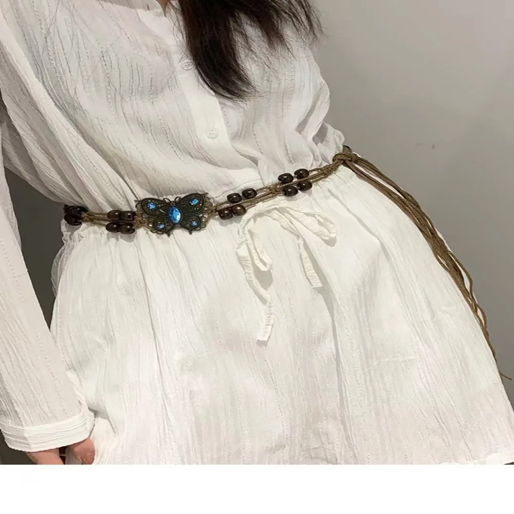 Metal Boho Butterfly Tie Belt New Bohemia Rope Wooden Beads Woven Belt Beaded Belt Skirt
Metal Boho Butterfly Tie Belt New Bohemia Rope Wooden Beads Woven Belt Beaded Belt Skirt