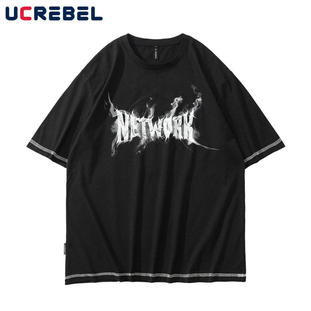 Smoke Letter Print Short Sleeve T-shirt Mens Punk Style Half-Sleeve Streetwear Summer Loose Casual Crew Neck Cotton Tee Men
Smoke Letter Print Short Sleeve T-shirt Mens Punk Style Half-Sleeve Streetwear Summer Loose Casual Crew Neck Cotton Tee Men
