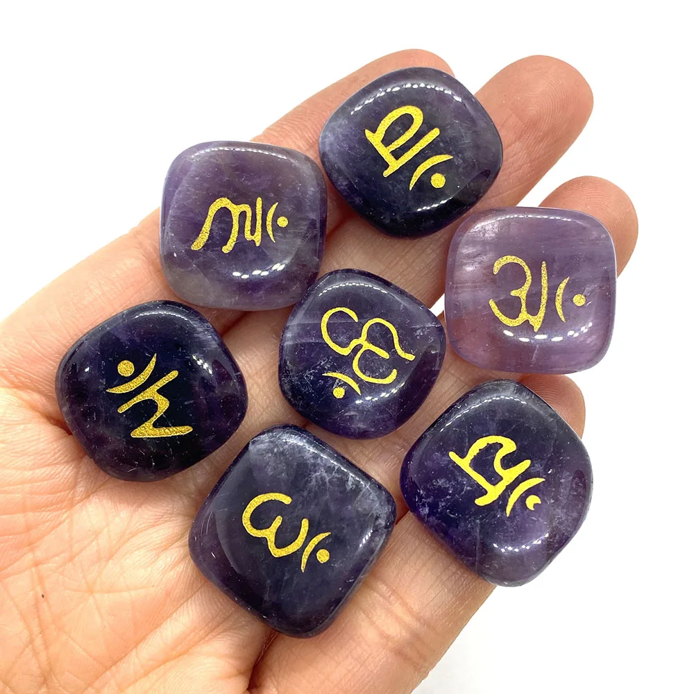 Seven Chakra Reiki Natural Stone Divination Stone Amethyst Healing Stone Reiki Healing Set Yoga Power Stones 7 Pieces/Set 20mm
Seven Chakra Reiki Natural Stone Divination Stone Amethyst Healing Stone Reiki Healing Set Yoga Power Stones 7 Pieces/Set 20mm
