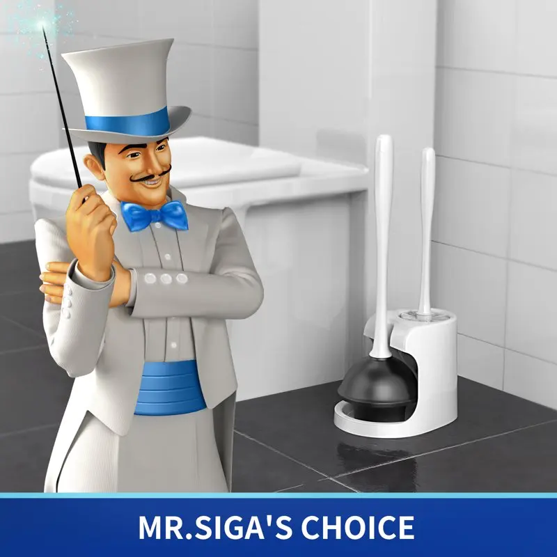 New White 2 Sets Plunger and Bowl Brush Combo for Effective Bathroom Cleaning - Right Tools for Quick Cleaning.
New White 2 Sets Plunger and Bowl Brush Combo for Effective Bathroom Cleaning - Right Tools for Quick Cleaning.