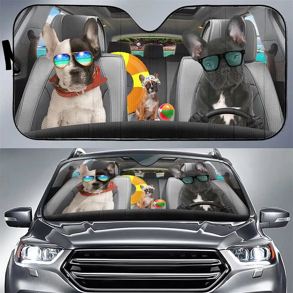 Vacation French Bulldog Driver Front Window Windshield Sunshade Pet Dog Protector SUV Truck Cover Sun Protection Vehicle Bezel
Vacation French Bulldog Driver Front Window Windshield Sunshade Pet Dog Protector SUV Truck Cover Sun Protection Vehicle Bezel