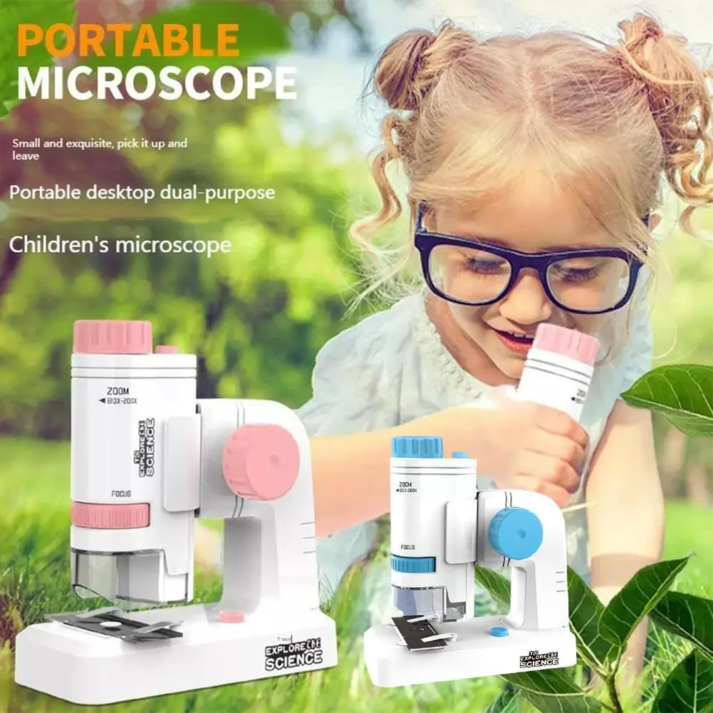80-200X Handheld Mini Microscope With LED Biological Microscope Microscope Tool Kid Present Science Gift Children Explore R6I1
80-200X Handheld Mini Microscope With LED Biological Microscope Microscope Tool Kid Present Science Gift Children Explore R6I1