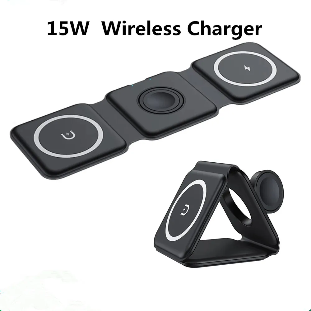 3 in 1 Magnetic fold Wireless Charger Stand Fast Wireless Charging Station for Samsung Xiaomi Mi Huawei for iPhone Apple Watch
3 in 1 Magnetic fold Wireless Charger Stand Fast Wireless Charging Station for Samsung Xiaomi Mi Huawei for iPhone Apple Watch