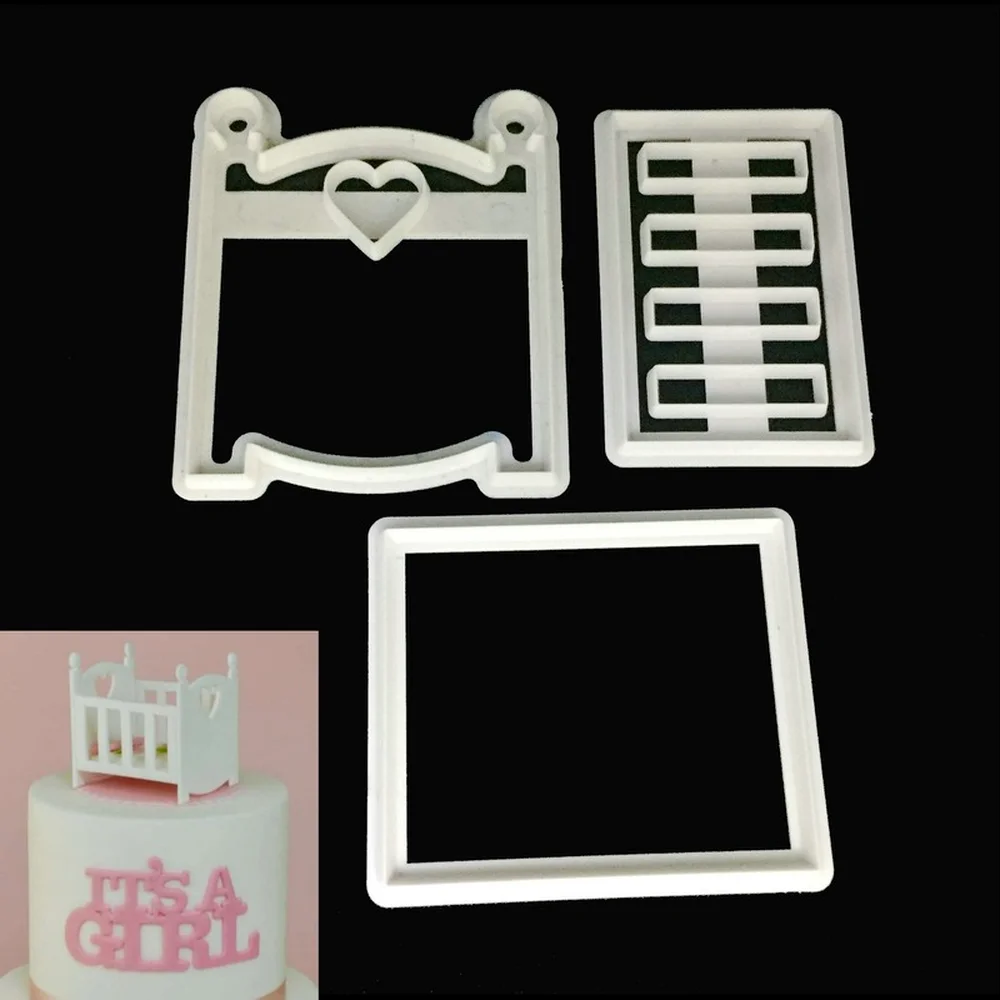 Fondant Embosser Baby crib Cookie Cutters Biscuit Molds Icing Embossing Decorating Cutter Cake Tools Chocolate Sugarcraft Mold
Fondant Embosser Baby crib Cookie Cutters Biscuit Molds Icing Embossing Decorating Cutter Cake Tools Chocolate Sugarcraft Mold