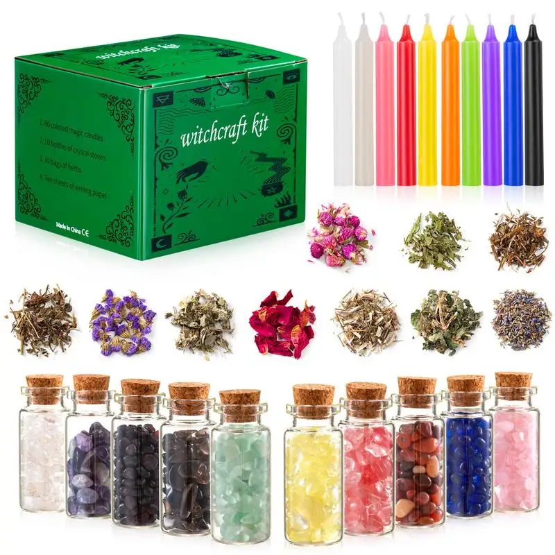 Wiccan Altar Supplies Witchcraft Kit Includes 60 Candles 10 Herbs 10 Crystal Stone 10 Parchment Dried Flower Witchcraft Supplies
Wiccan Altar Supplies Witchcraft Kit Includes 60 Candles 10 Herbs 10 Crystal Stone 10 Parchment Dried Flower Witchcraft Supplies
