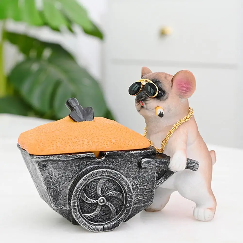 

Resin Ashtray Charming Dog-shaped Ashtrays Shatterproof Easy to Clean Desktop Decorations for A Fun Adorable Smoking Experience