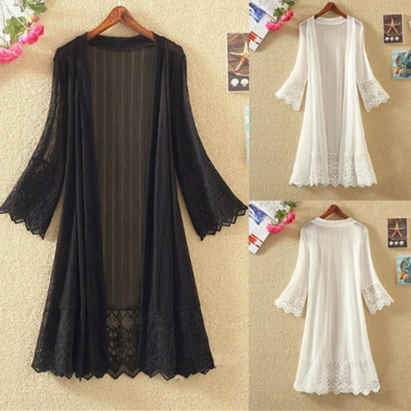 Lace Medium Long Cardigan 2022 Summer Women Outerwear Sun Protection Clothing Thin Top Long Sleeve Coat Fashion Blouse Female
Lace Medium Long Cardigan 2022 Summer Women Outerwear Sun Protection Clothing Thin Top Long Sleeve Coat Fashion Blouse Female