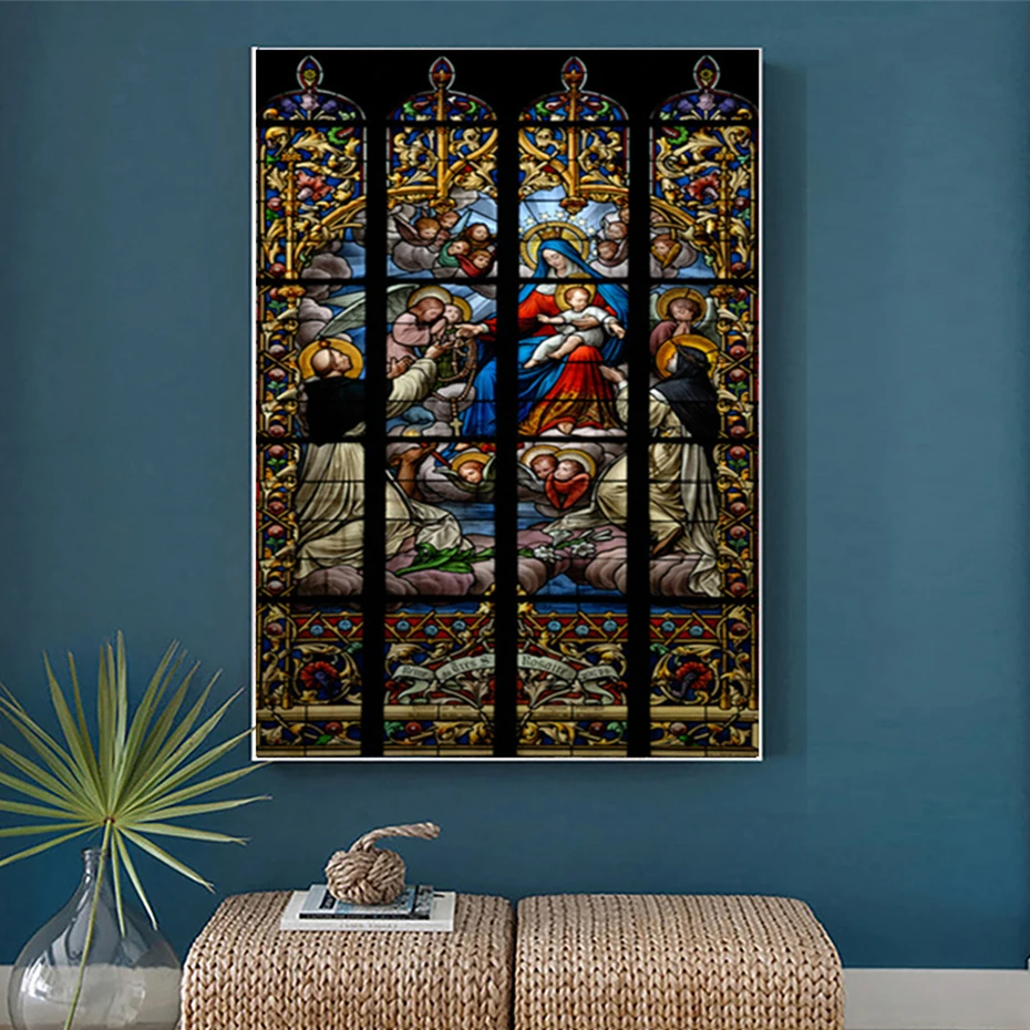 Stained Glass Windows Church Poster and Print God Jesus Christian Religion Canvas Painting Wall Art Picture in Living Room Decor
Stained Glass Windows Church Poster and Print God Jesus Christian Religion Canvas Painting Wall Art Picture in Living Room Decor
