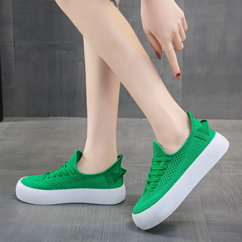 Womens Breathable Knit Sneakers Thick Sole Casual Shoes Comfort Outdoor Running Women Vulcanized Zapatillas Mujer
Womens Breathable Knit Sneakers Thick Sole Casual Shoes Comfort Outdoor Running Women Vulcanized Zapatillas Mujer