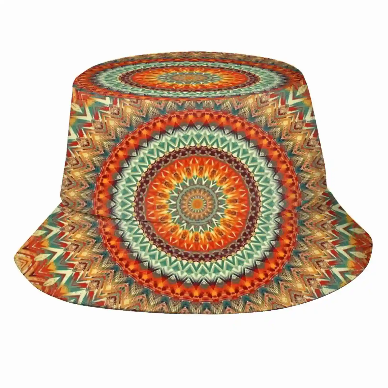 

Mandala 159 Korean Caps Funny Beach Bucket Hats Pattern Mandala Flower Of Life Sacred Geometry Golden Ratio Nature Peace Love