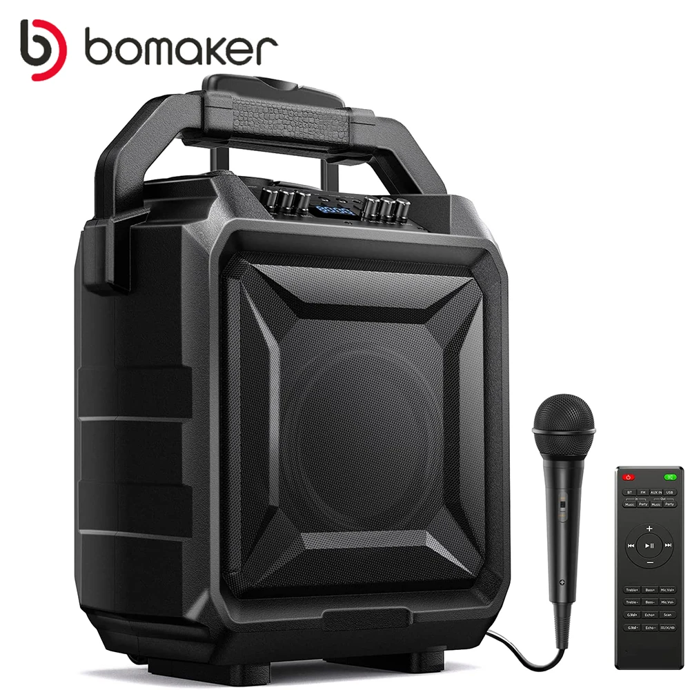BOMAKER Wireless Microphone Mobile Wireless Karaoke Speaker Bluetooth Speaker with Wireless Stereo Home Party speaker 600W
BOMAKER Wireless Microphone Mobile Wireless Karaoke Speaker Bluetooth Speaker with Wireless Stereo Home Party speaker 600W