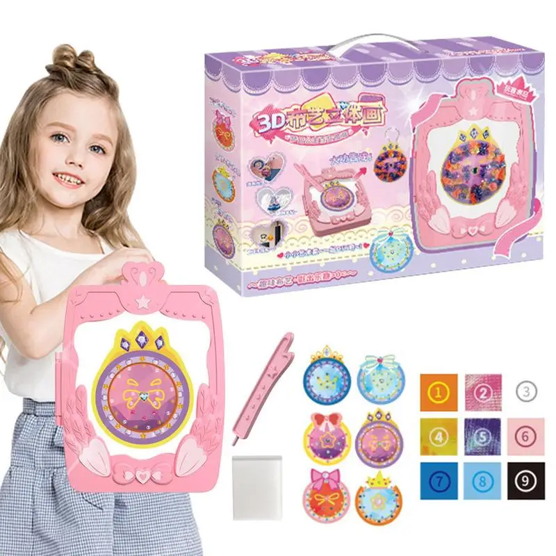 

Princess Dress Changing Set 3D Princess Dress-Up Poke Art Multi Uses Educational Toys Hand-Made DIY Supplies For Nursery Girls