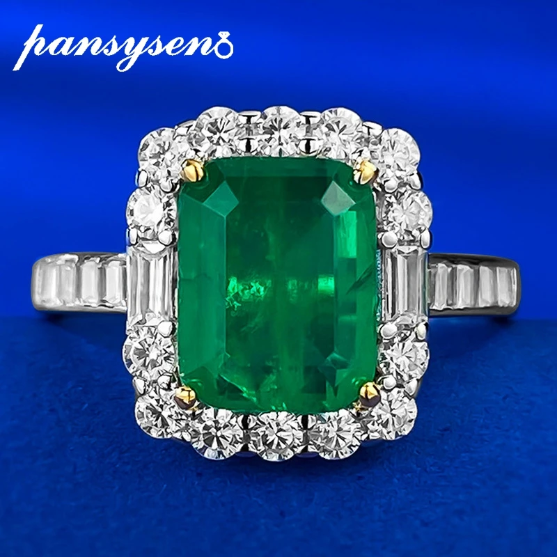 PANSYSEN Vintage 100% 925 Sterling Silver 2CT Created Emerald Gemstone Ring Anniversary Party Fine Jewelry 18K White Gold Plated
PANSYSEN Vintage 100% 925 Sterling Silver 2CT Created Emerald Gemstone Ring Anniversary Party Fine Jewelry 18K White Gold Plated