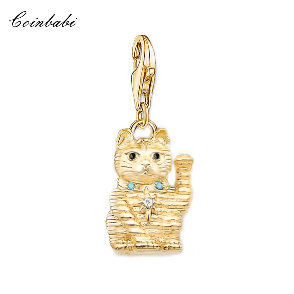 Charms Pendant Golden Lucky Cat 925 Sterling Silver Fit Bracelets 2022 Brand New Fine Jewelry Trendy Bijoux Gift For Women Girls
Charms Pendant Golden Lucky Cat 925 Sterling Silver Fit Bracelets 2022 Brand New Fine Jewelry Trendy Bijoux Gift For Women Girls