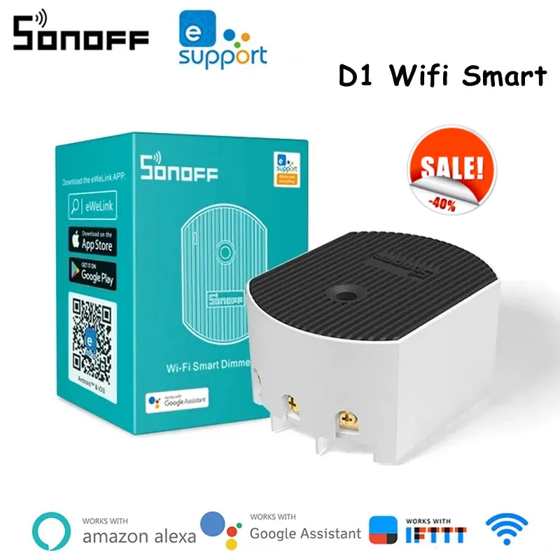 Умный диммер Sonoff D1, 433 МГц, радиочастотный переключатель светильник-Fi, регулировка яркости света, для умного дома, работает через приложение ...
Умный диммер Sonoff D1, 433 МГц, радиочастотный переключатель светильник-Fi, регулировка яркости света, для умного дома, работает через приложение ...
