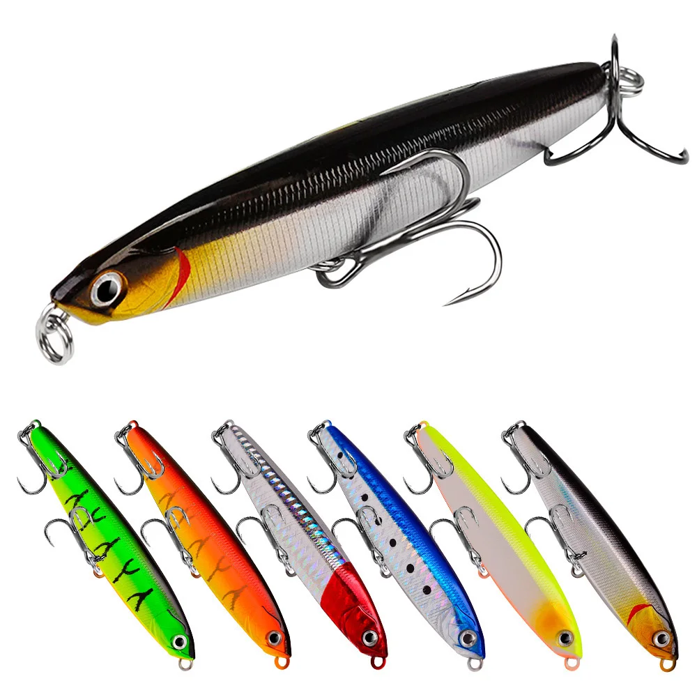

Pencil Sinking Fishing Lure Bass High Quality Tackle Lures Hard Bait Lifelike Minnow Lure for Freshwater Saltwater 10/14/18/24G
