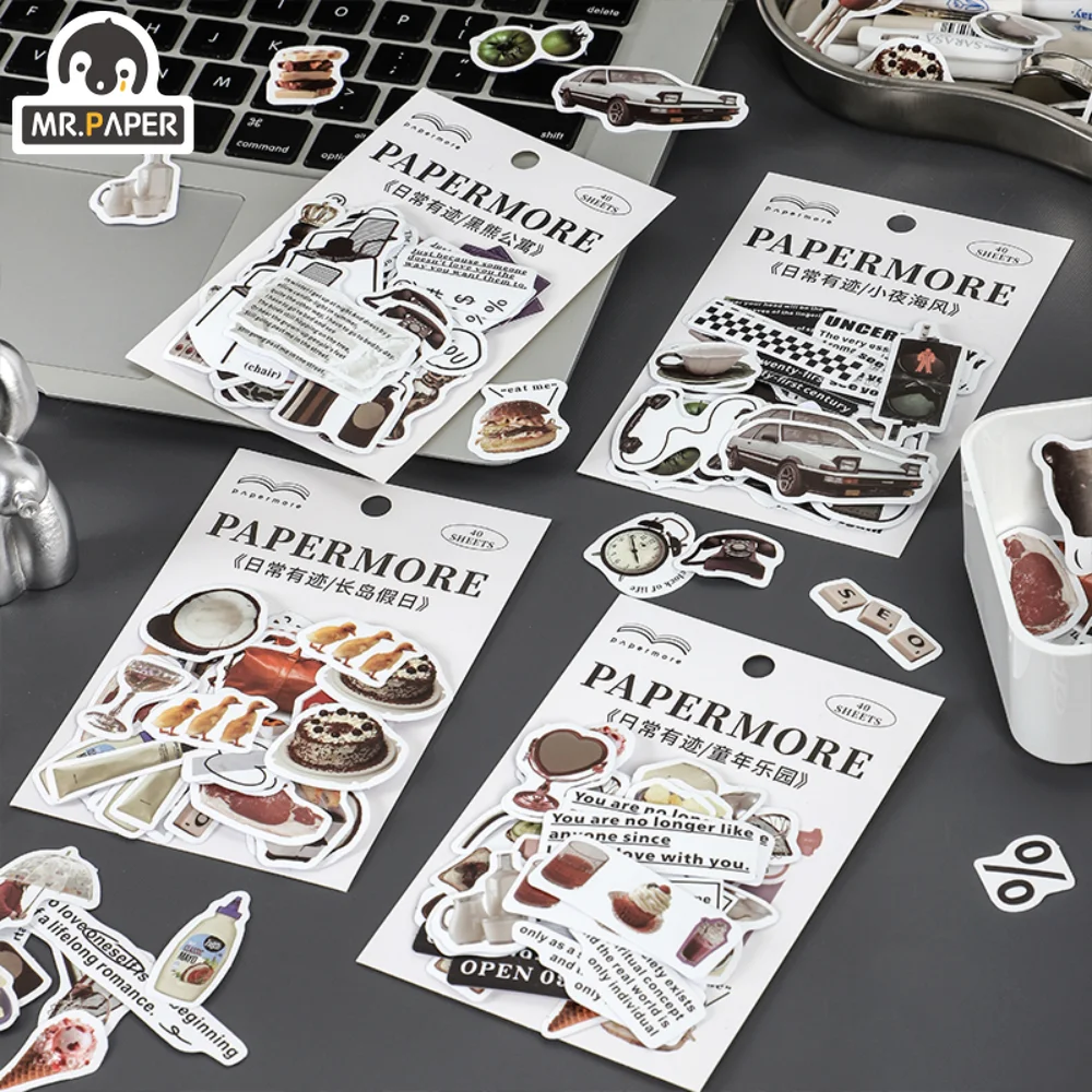 Mr. Paper 4 Style 40pcs/bag Vintage Label Sticker Creativity Daily Animal Ornaments Hand Account Decorative Stationery Sticker
Mr. Paper 4 Style 40pcs/bag Vintage Label Sticker Creativity Daily Animal Ornaments Hand Account Decorative Stationery Sticker