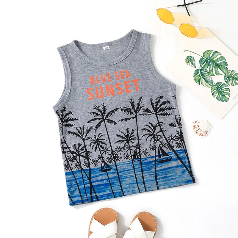 2022 Summer Children T-shirt Sleeveless O Neck Print Tree Letter Cute Designer Casual Fashion Baby Girl Or Boys T-shirt 4-7T
2022 Summer Children T-shirt Sleeveless O Neck Print Tree Letter Cute Designer Casual Fashion Baby Girl Or Boys T-shirt 4-7T