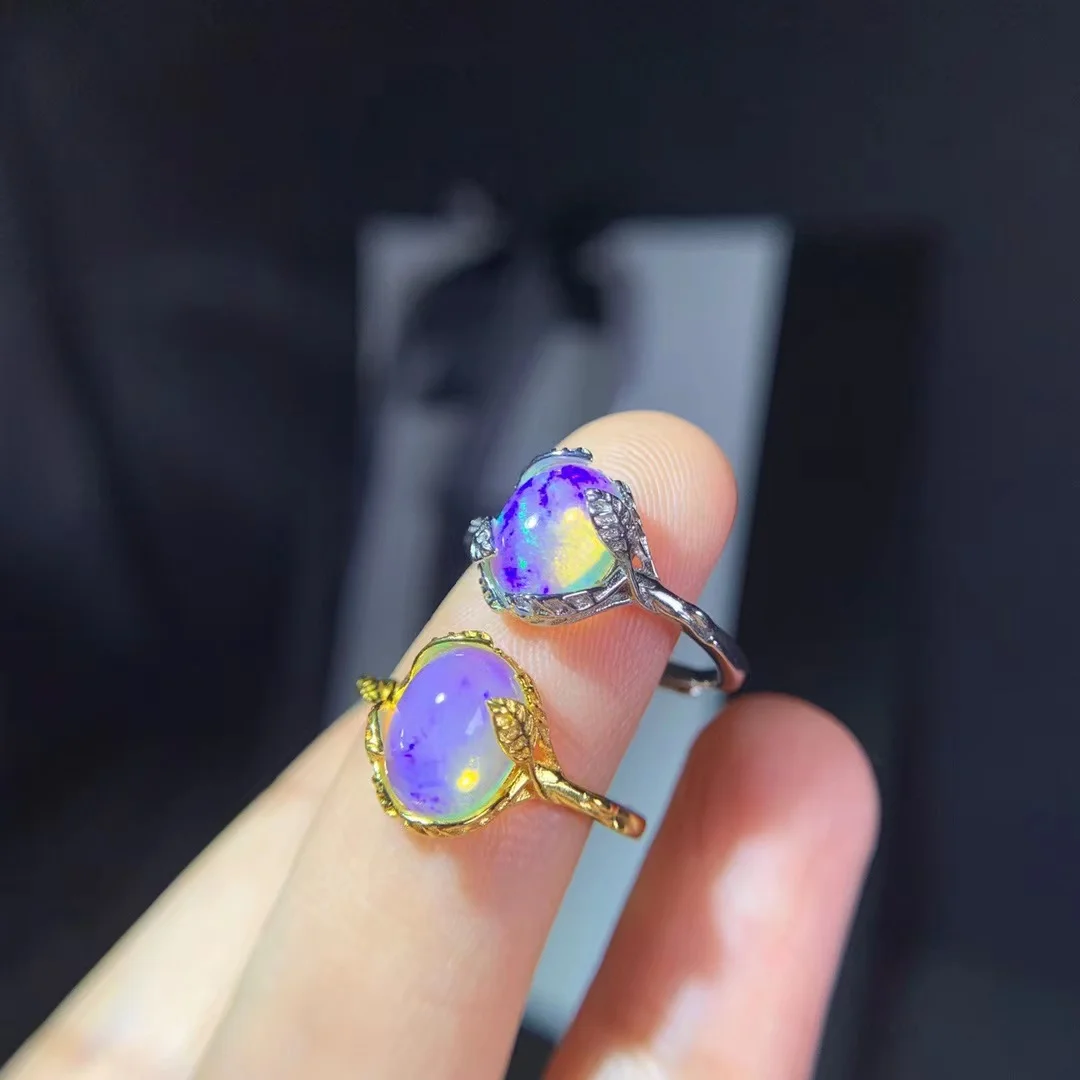 Кольцо женское, из 925 серебра, с натуральным опалом, 7 Х9 мм, винтажное, Юбилейный подарок 
Кольцо женское, из 925 серебра, с натуральным опалом, 7 Х9 мм, винтажное, Юбилейный подарок