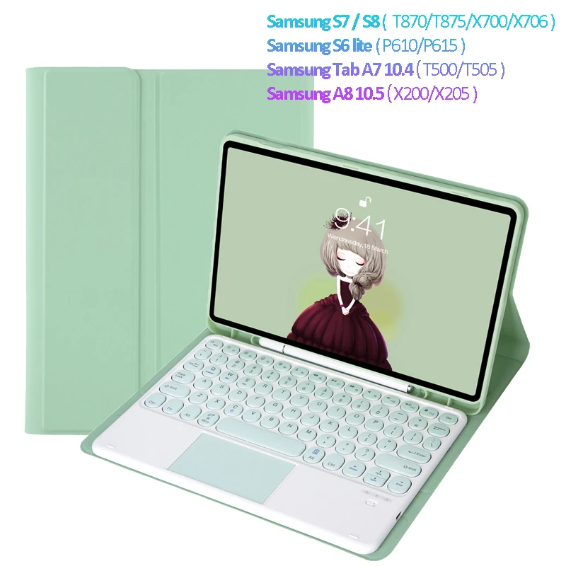 Чехол для Samsung Tab S6 Lite A7 10,4 A8 10,5 S7 S8, беспроводная клавиатура с сенсорной панелью P610 X200 X205 T870 T500, чехол
Чехол для Samsung Tab S6 Lite A7 10,4 A8 10,5 S7 S8, беспроводная клавиатура с сенсорной панелью P610 X200 X205 T870 T500, чехол