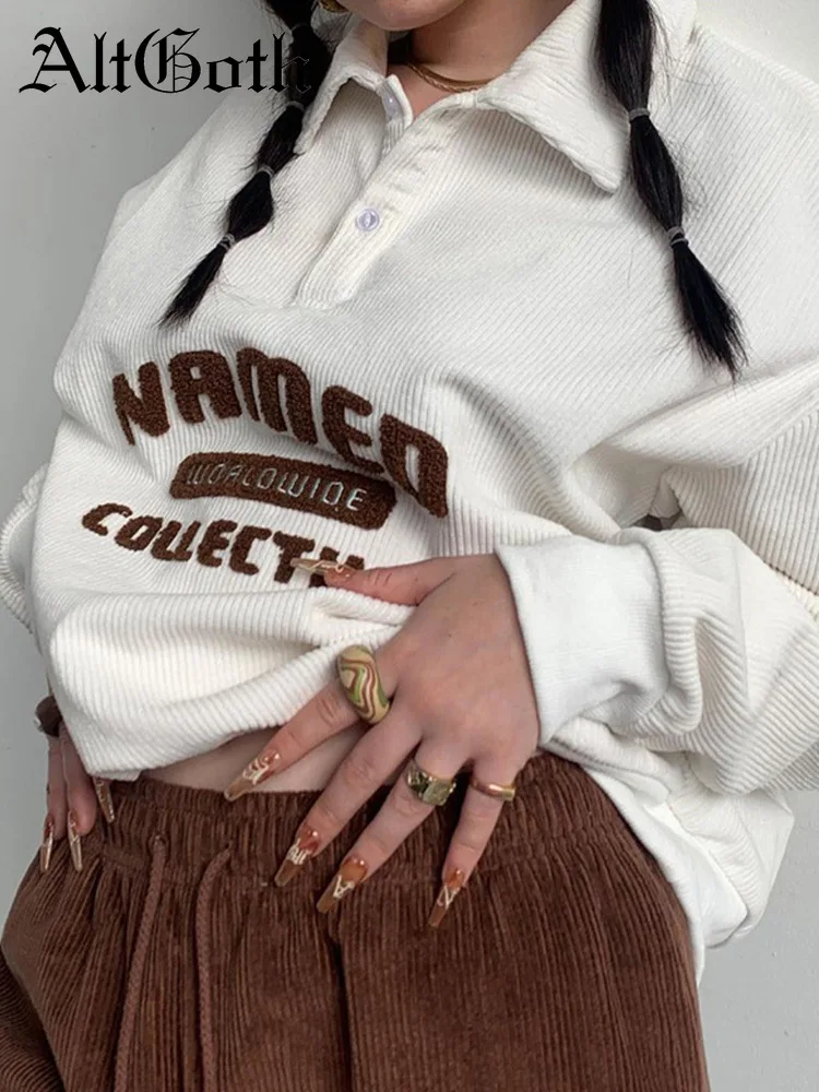 AltGoth Streetwear Aesthetic Sweatshirt Women Harajuku Grunge Y2k E-girl Letter Print Pullover Emo Alternative Mall Goth Clothes
AltGoth Streetwear Aesthetic Sweatshirt Women Harajuku Grunge Y2k E-girl Letter Print Pullover Emo Alternative Mall Goth Clothes