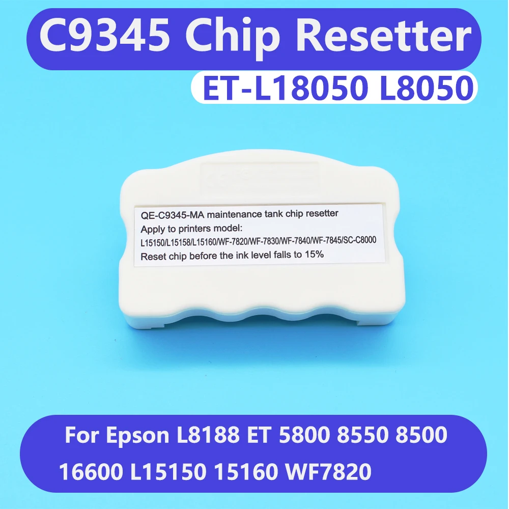 C9345 Maintenance Tank Chip Resetter For Epson L18050 L8050 ET-5800 16600 15150 15160 WF7820 ST-C8000 L8168 L8188 Waste Ink Tank
C9345 Maintenance Tank Chip Resetter For Epson L18050 L8050 ET-5800 16600 15150 15160 WF7820 ST-C8000 L8168 L8188 Waste Ink Tank