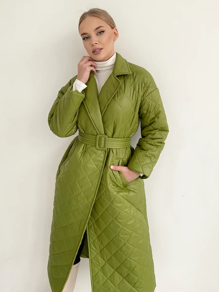 Winter Woman Coat 2022 Long Straight Rhombus Pattern Parkas Green Casual Sashes Windproof Warm Thick Coat Elegant Female Outwear
Winter Woman Coat 2022 Long Straight Rhombus Pattern Parkas Green Casual Sashes Windproof Warm Thick Coat Elegant Female Outwear