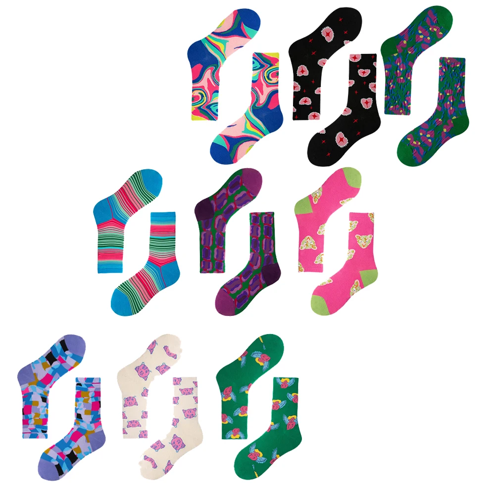 3 Pairs New Fall/Winter Women's Socks Creative Retro Cotton Socks Lolita Kawaii Mid-Tube Oil Painting Style Socks For Girls Gift
3 Pairs New Fall/Winter Women's Socks Creative Retro Cotton Socks Lolita Kawaii Mid-Tube Oil Painting Style Socks For Girls Gift