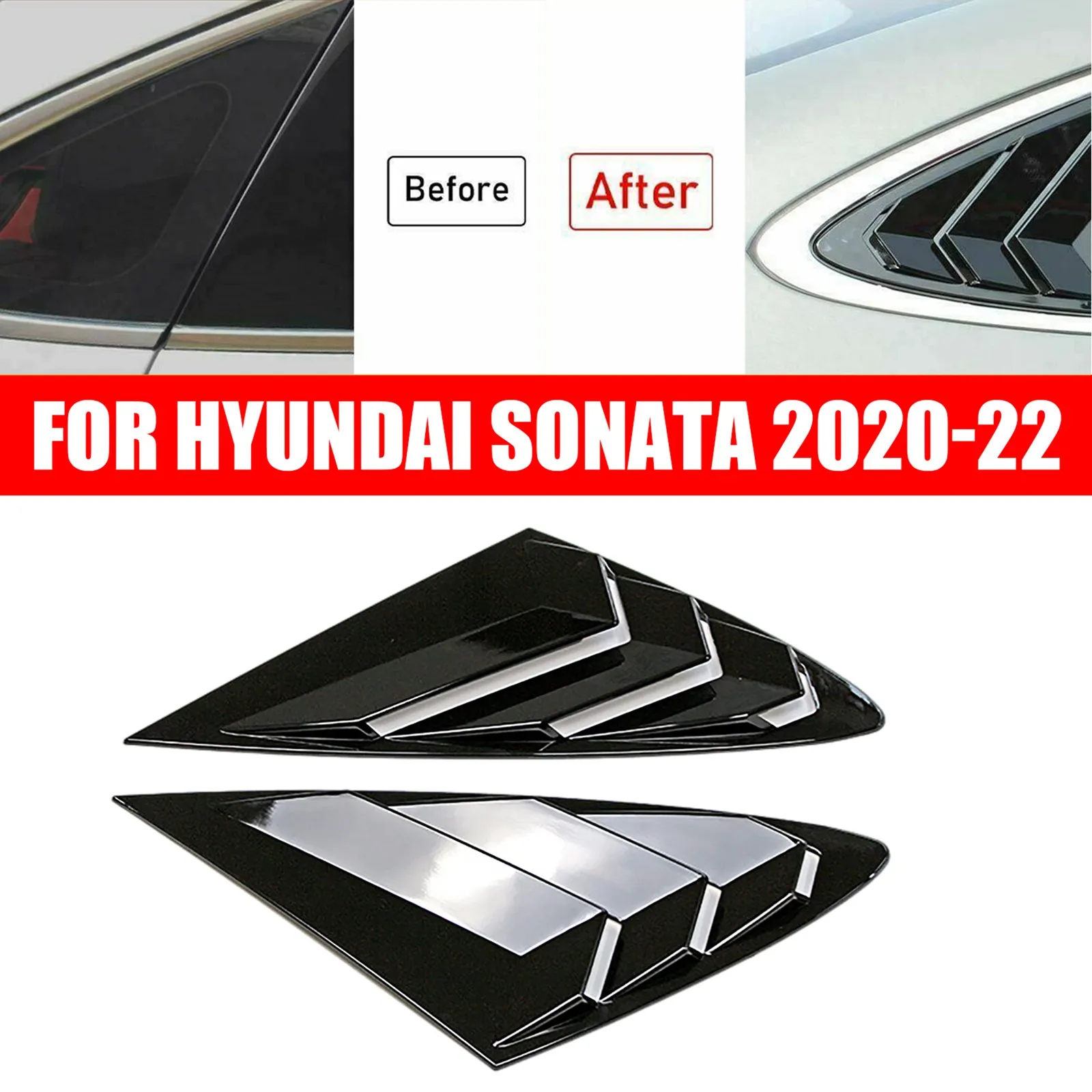 Gloss Black Side Vent Window Scoop Louver Cover Trim for Hyundai Sonata 2020-2022
Gloss Black Side Vent Window Scoop Louver Cover Trim for Hyundai Sonata 2020-2022