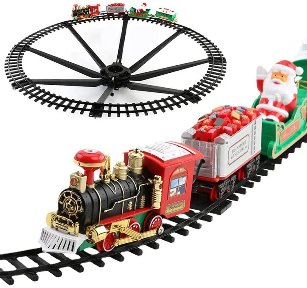 Christmas Electric Train Toy Rail Car Mini Train Track Frame with Sound Light Christmas Tree Decors Kid RC Trains Toy Xmas Gifts
Christmas Electric Train Toy Rail Car Mini Train Track Frame with Sound Light Christmas Tree Decors Kid RC Trains Toy Xmas Gifts