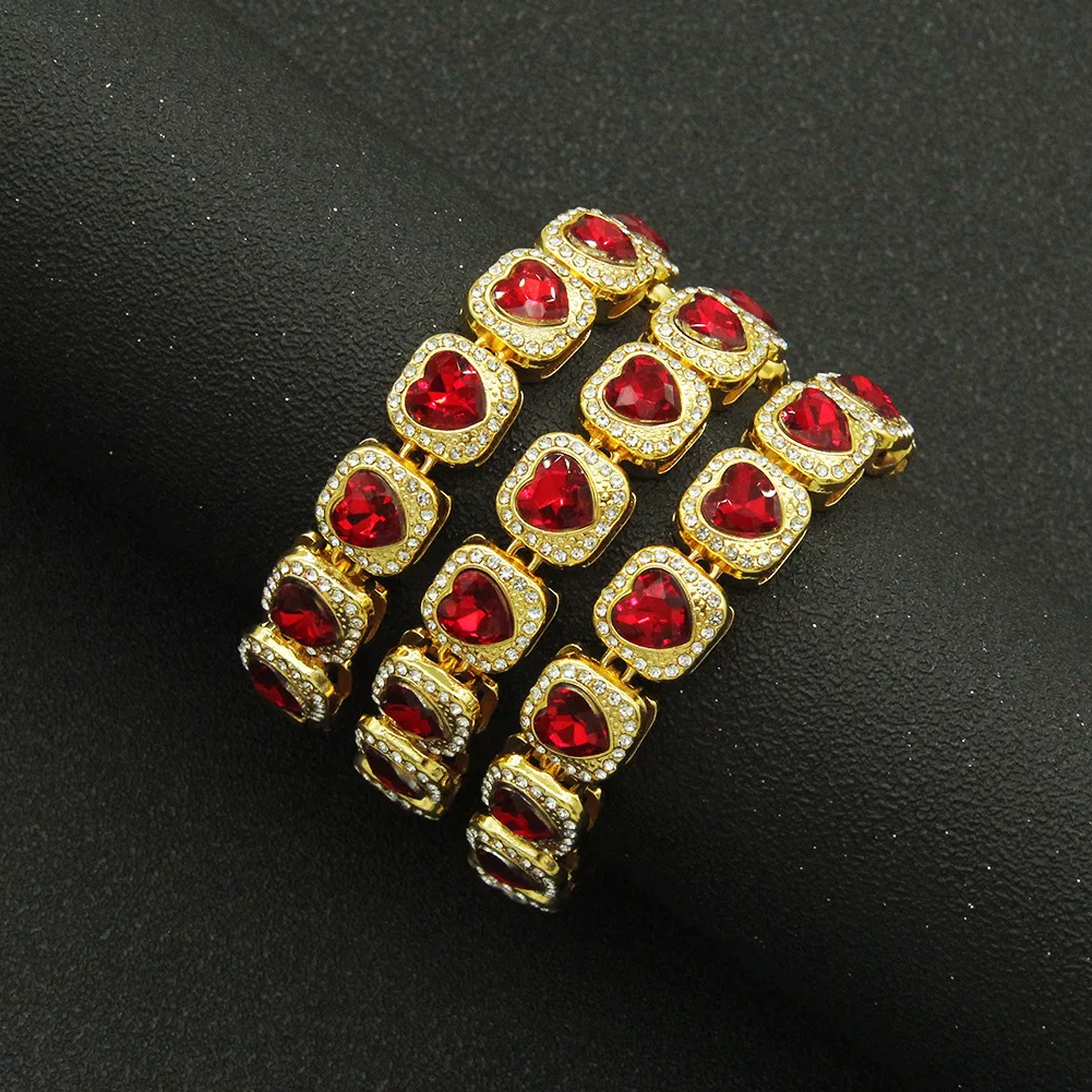 Fashion Exquisite Beloved Red Zircon Cuban Bracelet for Fashion Party High Quality Ladies Luxury Jewelry Gift
Fashion Exquisite Beloved Red Zircon Cuban Bracelet for Fashion Party High Quality Ladies Luxury Jewelry Gift