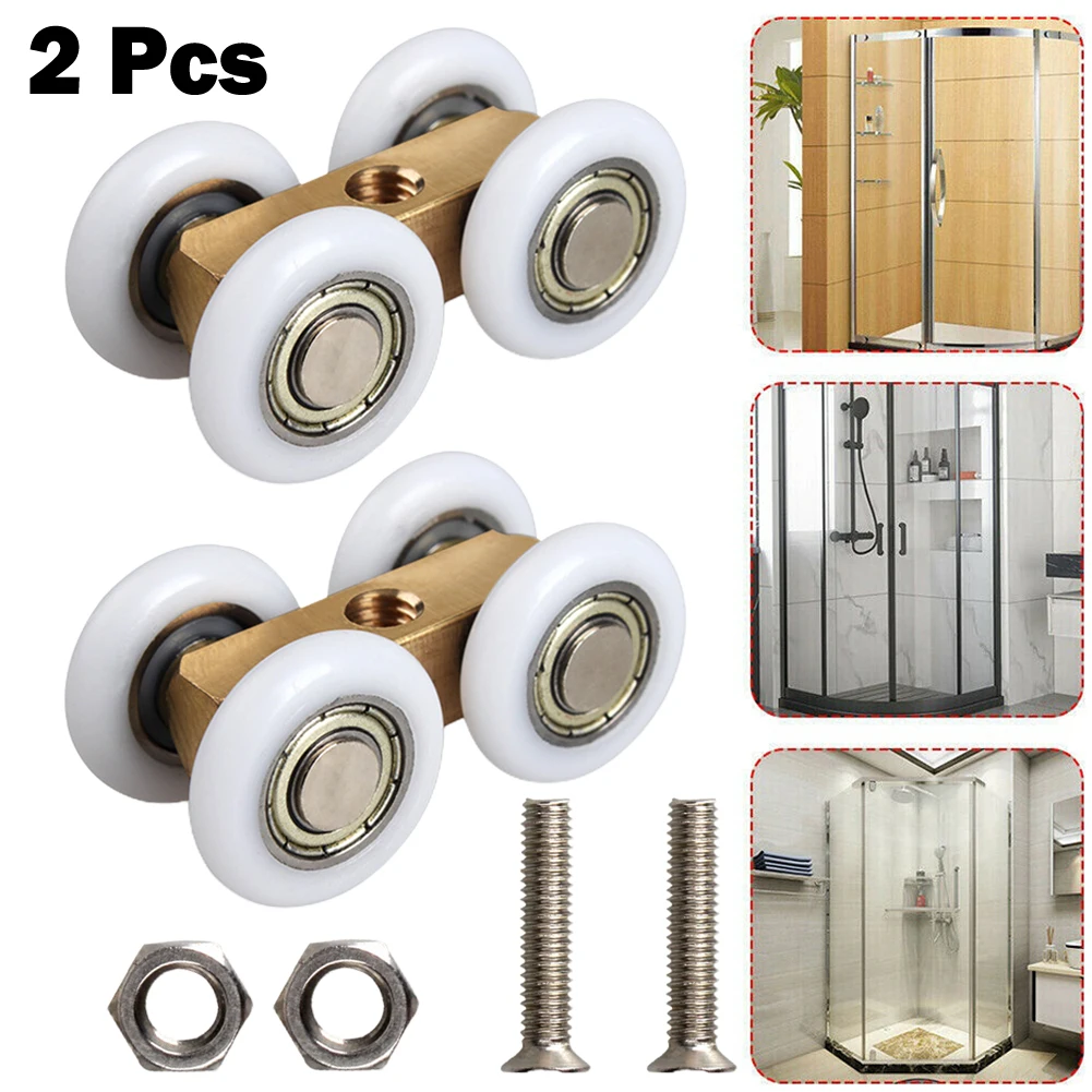 2Pcs Shower Room Copper Four-wheel Hanging Pulley Roller For Bathroom Glass Slide Door Waterproof Bearing Crane Toilet Door
2Pcs Shower Room Copper Four-wheel Hanging Pulley Roller For Bathroom Glass Slide Door Waterproof Bearing Crane Toilet Door