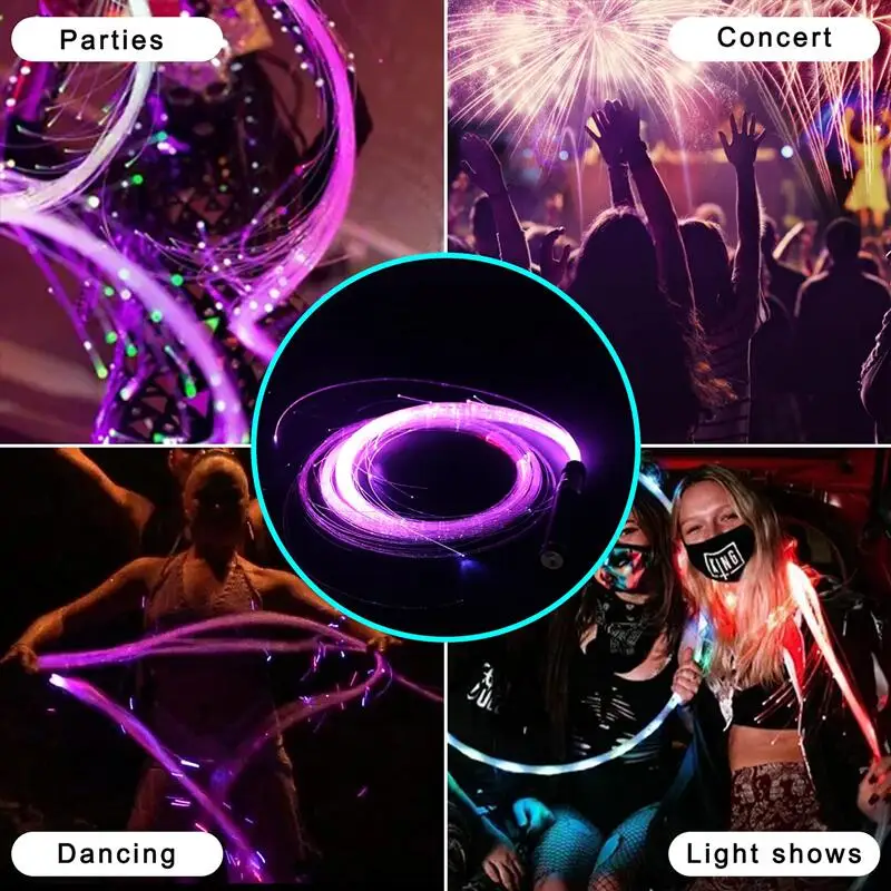 

Светодиодные волоконно-оптические лампы для танцев, реквизит для танцев, USB-зарядка, светильник для танвечерние, музыки, фестиваля, Рождеств...