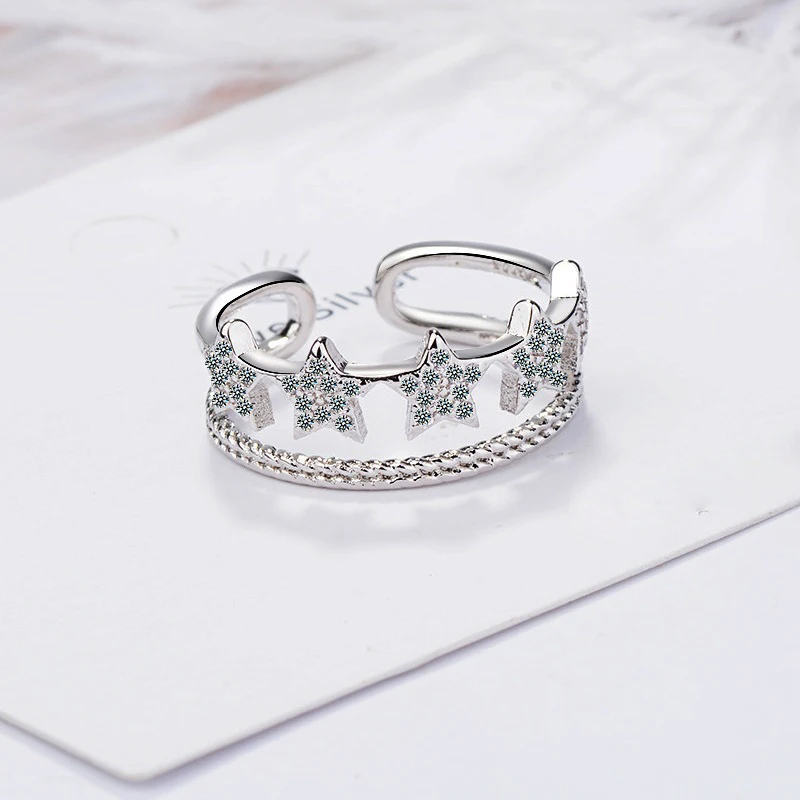 Girls' Lovely Engagement Rings Stack Skinny Micro Crystal Pave Ring Band Pentagram Star Party Cubic Zirconia Rings Jewelry Gifts
Girls' Lovely Engagement Rings Stack Skinny Micro Crystal Pave Ring Band Pentagram Star Party Cubic Zirconia Rings Jewelry Gifts