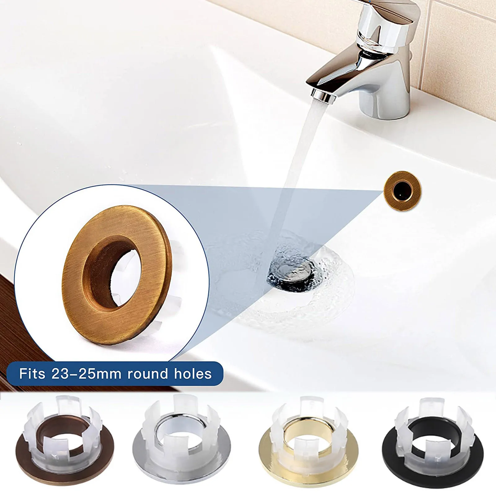 Overflow Six-Foot Ring Brass Bathroom Basin Faucet Sink Cover Insert Replacement Hole Cover Cap Bathroom Accessories For 23-25cm
Overflow Six-Foot Ring Brass Bathroom Basin Faucet Sink Cover Insert Replacement Hole Cover Cap Bathroom Accessories For 23-25cm