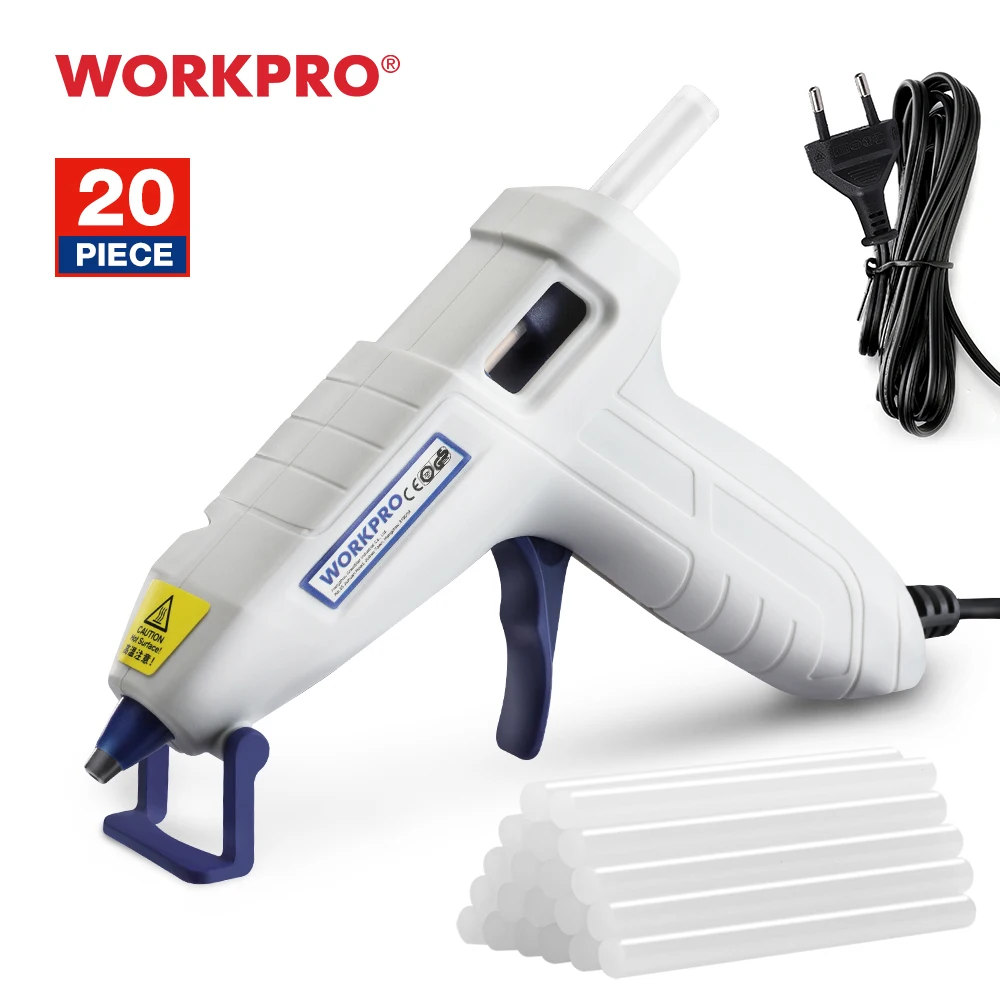 Клеевой пистолет WORKPRO 10 Вт с 20 стержнями для клеевого пистолета, домашние инструменты «сделай сам», ручные инструменты
Клеевой пистолет WORKPRO 10 Вт с 20 стержнями для клеевого пистолета, домашние инструменты «сделай сам», ручные инструменты