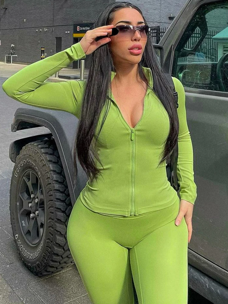 Skinny Sporty Tracksuit Women Two Piece Suits 2022Casual Zipper Slim Tops+High Waist Trousers Female Matching Outfits Streetwear
Skinny Sporty Tracksuit Women Two Piece Suits 2022Casual Zipper Slim Tops+High Waist Trousers Female Matching Outfits Streetwear